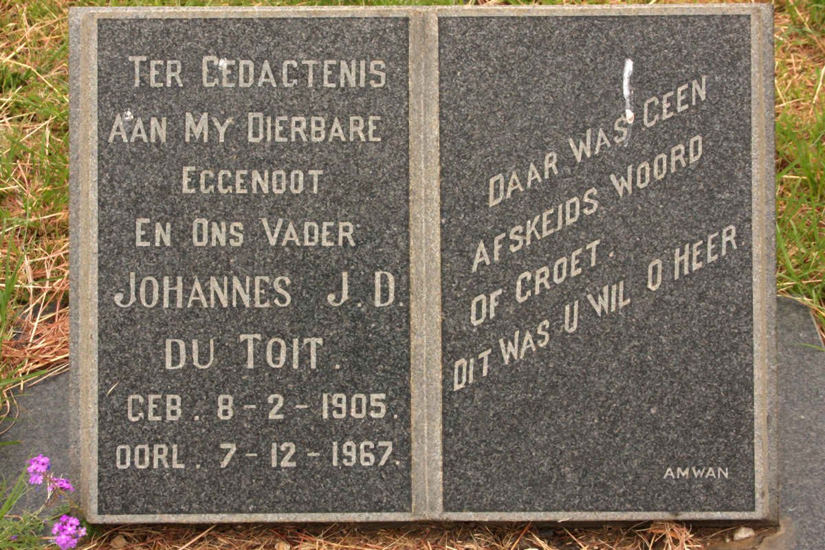 TOIT Johannes J.D., du 1905-1967
