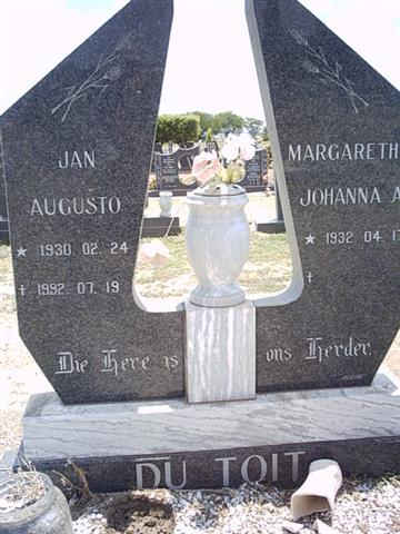 TOIT Jan Augusto, du 1930-1992 &amp; Margaretha Johanna 1932-