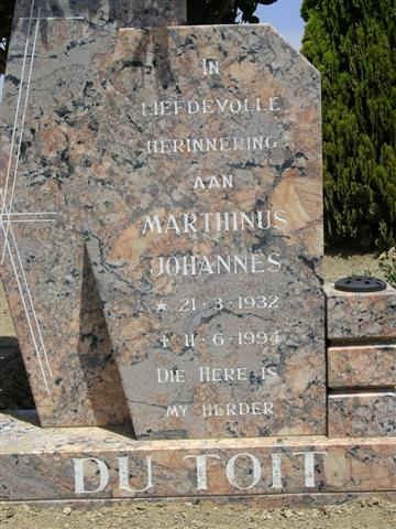 TOIT Marthinus Johannes, du 1932-1994