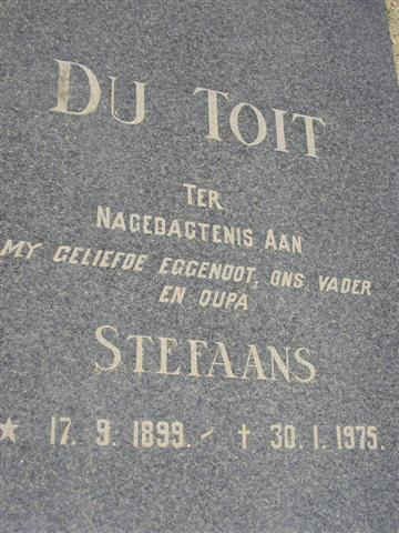 TOIT Stefaans, du 1899-1975