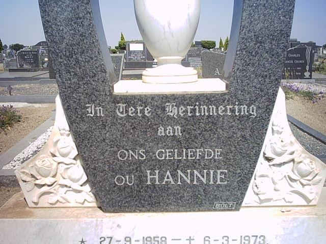 TOIT Johan, du 1958-1973