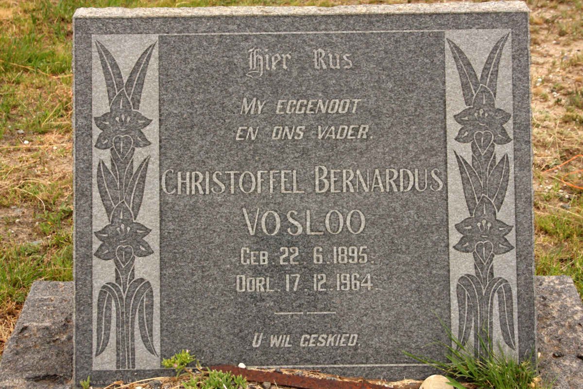 VOSLOO Christoffel Bernardus 1895-1964