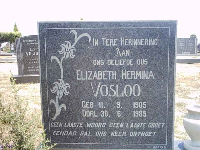 VOSLOO Elizabeth Hermina 1905-1985