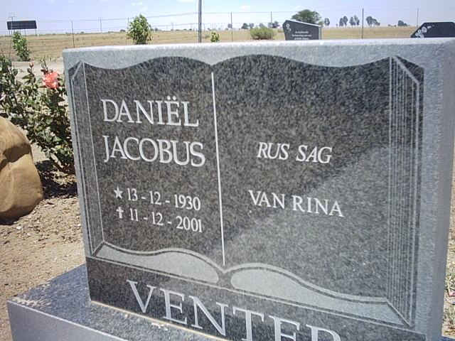 VENTER Daniël Jacobus 1930-2001