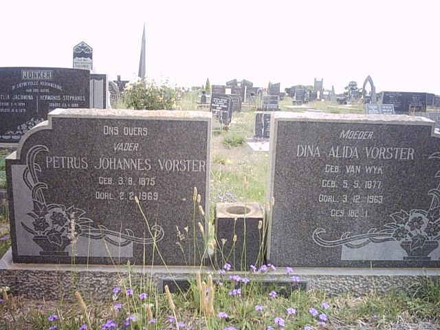 VORSTER Petrus Johannes 1875-1969 &amp; Dina Alida VAN WYK 1877-1963