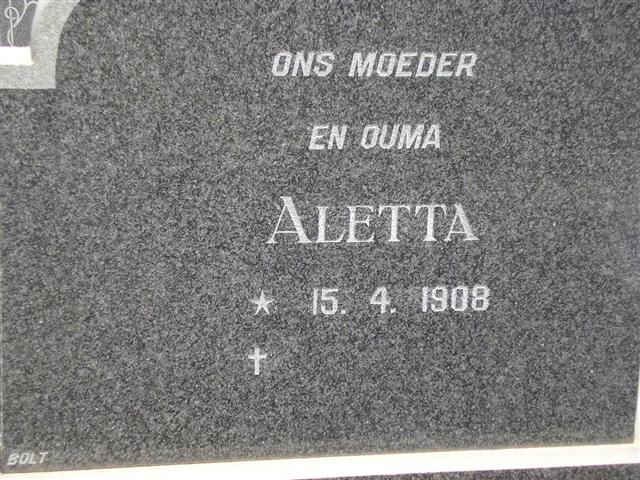 VILJOEN Aletta 1908-