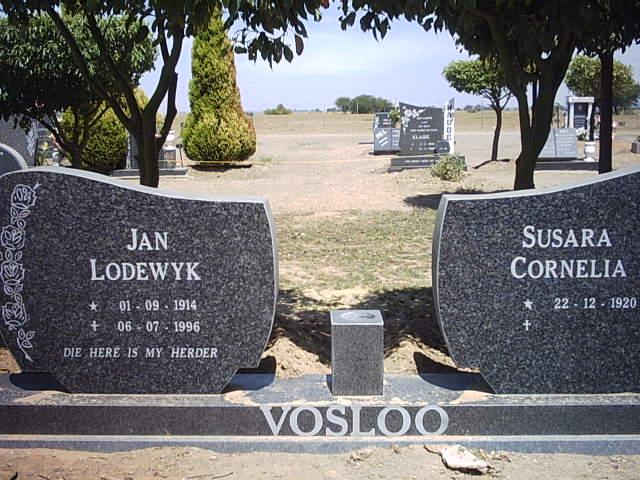 VOSLOO Jan Lodewyk 1914-1996 &amp; Susara Cornelia 1920-