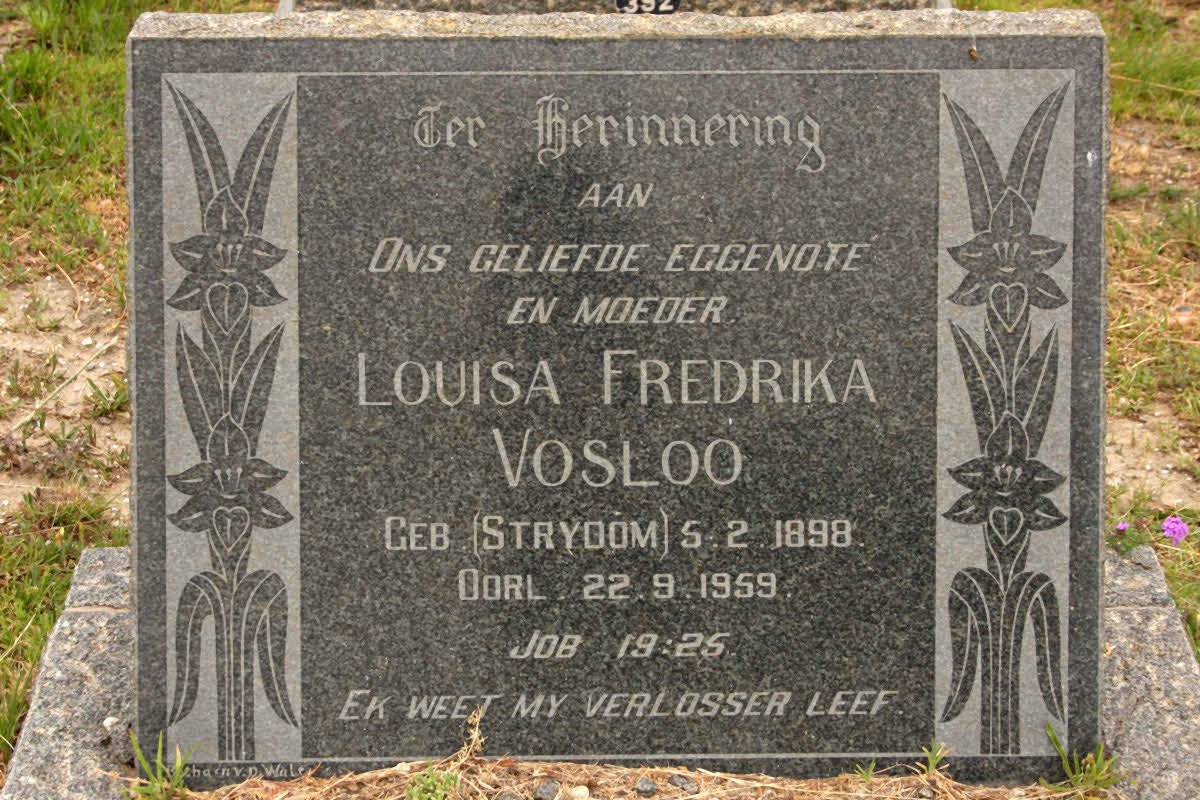 VOSLOO Louisa Fredrika nee STRYDOM 1898-1959
