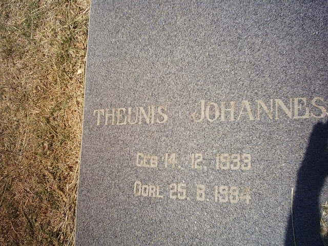 VOLSCHENK Theunis Johannes 1933-1984