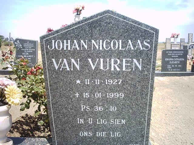 VUREN Johan Nicolaas, van 1927-1999