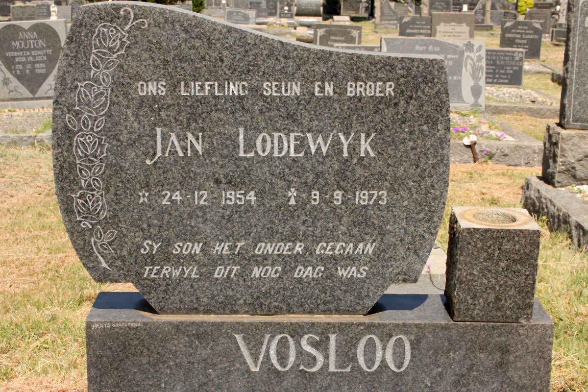 VOSLOO Jan Lodewyk 1954-1973