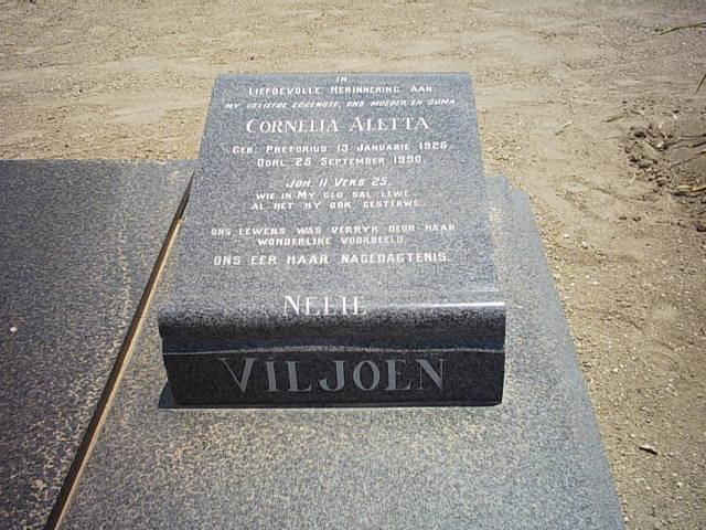 VILJOEN Cornelia Aletta nee PRETORIUS 1926-1990