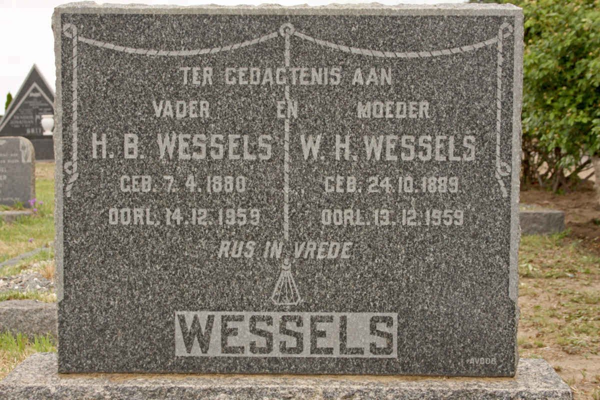 WESSELS H.B. 1880-1959 &amp; W.H. 1889-1959