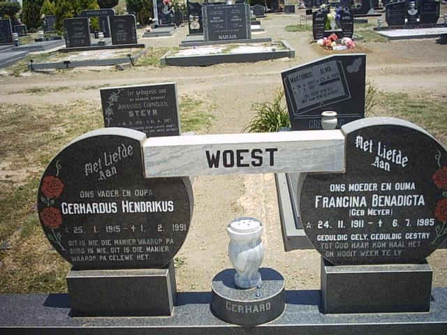 WOEST Gerhardus Hendrikus 1915-1991 &amp; Francina Benadicta MEYER 1911-1985
