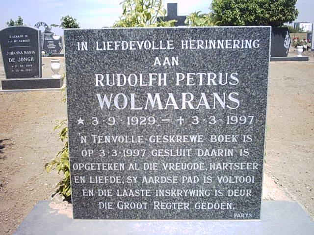 WOLMARANS Rudolfh Petrus 1929-1997