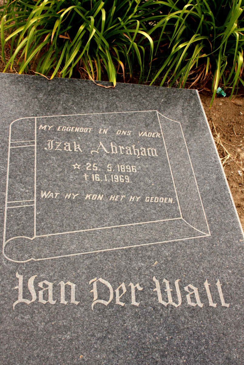 WALT Izak Abraham, van der 1896-1969