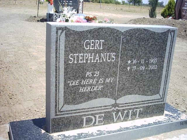 WIT Gert Stephanus, de 1905-2002