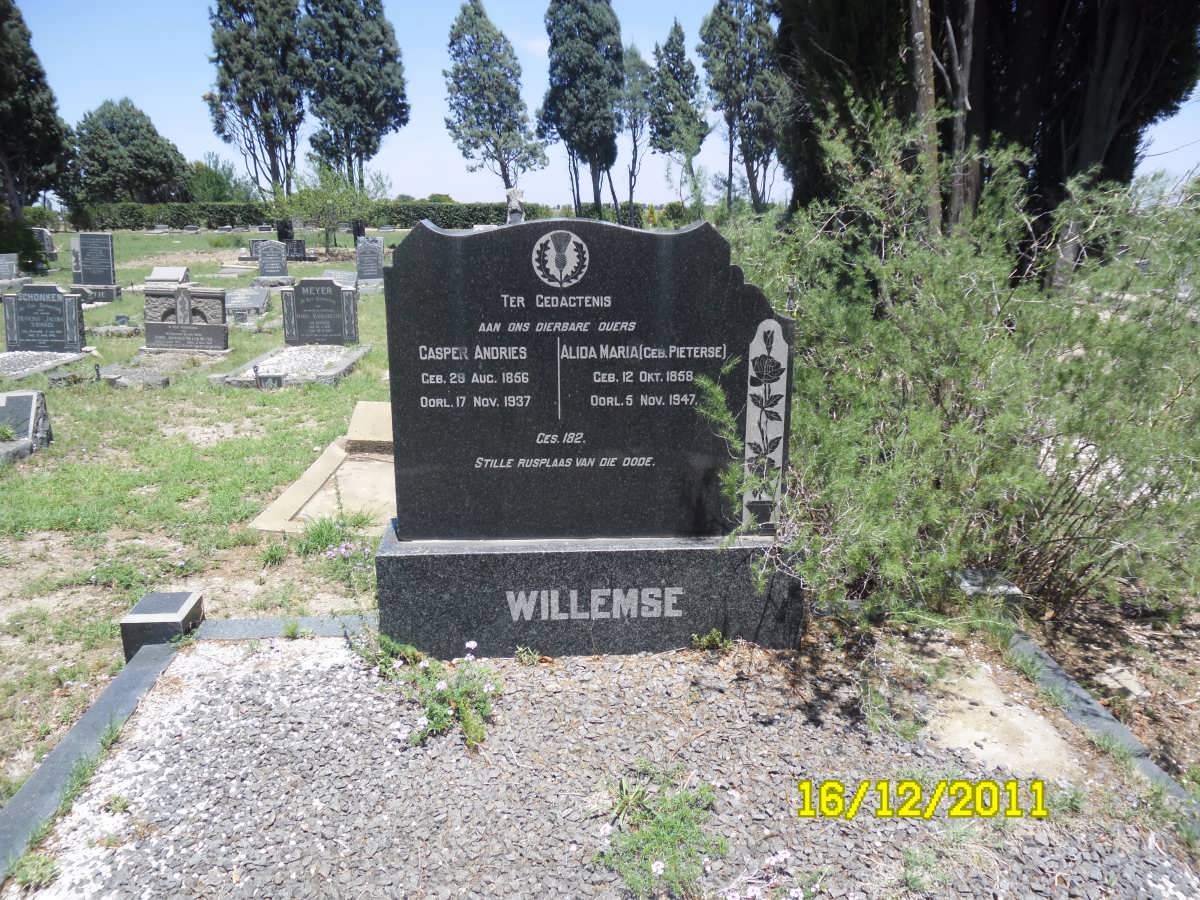 WILLEMSE Casper Andries 1856-1937 &amp; Alida Maria PIETERSE 1858-1947