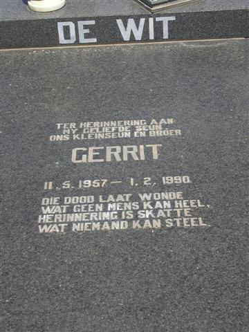 WIT Gerrit, de 1957-1990