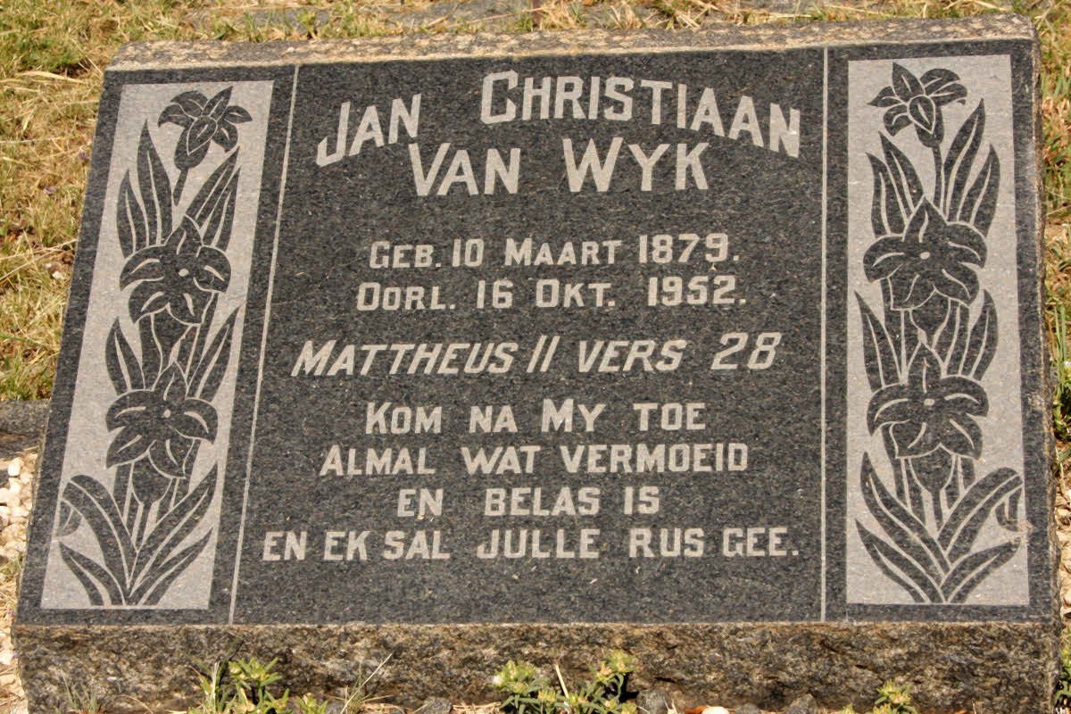WYK Jan Christiaan, van 1879-1952