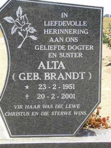 ? Alta nee BRANDT 1951-2001