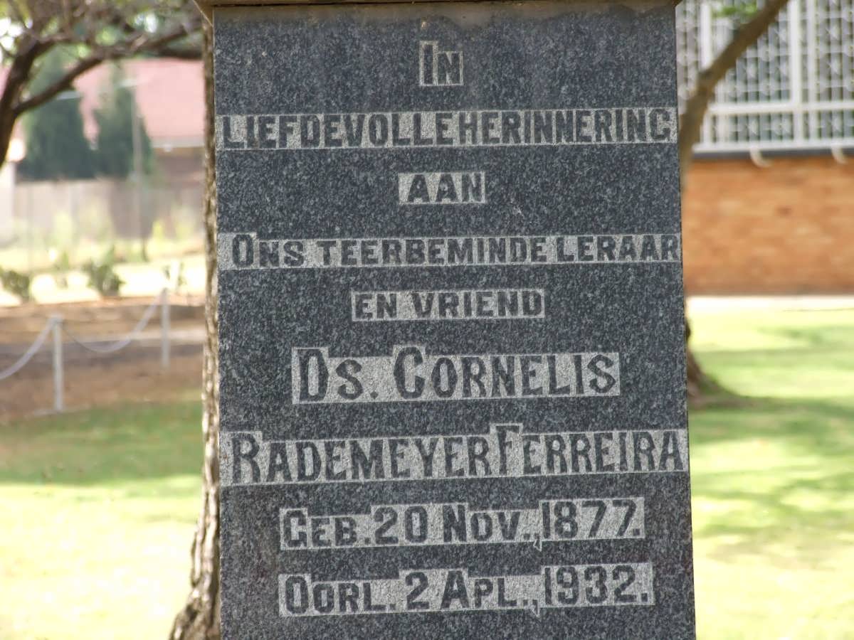 FERREIRA Cornelis Rademeyer 1877-1932