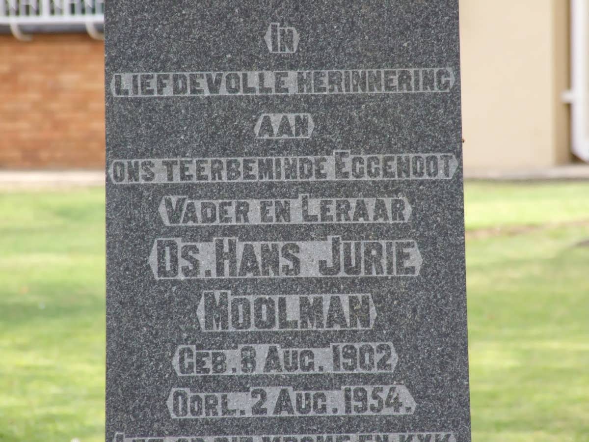 MOOLMAN Hans Jurie 1902-1954