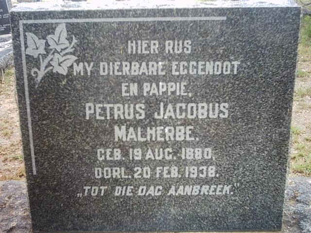 MALHERBE Petrus Jacobus 1880-1938