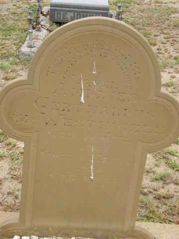 WESTHUIZEN Andries Gerthardus, v.d.