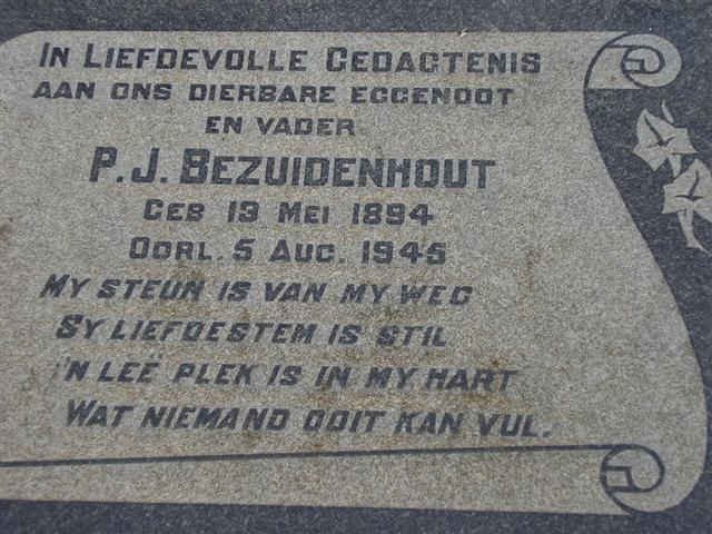 BEZUIDENHOUT P.J. 1894-1945
