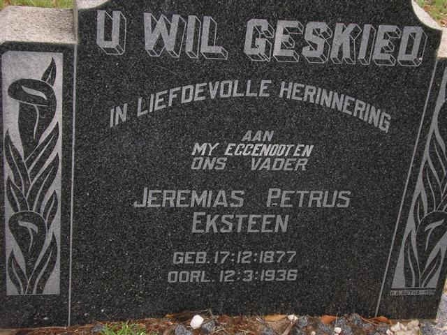 EKSTEEN Jeremias Petrus 1877-1936