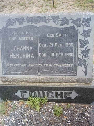 FOUCHÉ Johanna Hendrina nee SMITH 1896-1960
