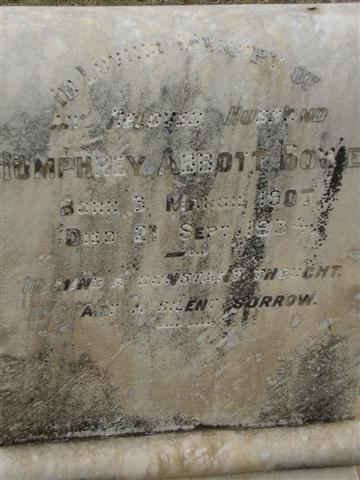 BOWEN Humphrey Abbott 190?-1934
