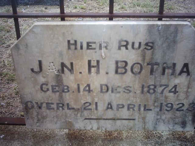 BOTHA Jan. H. 1874-1923