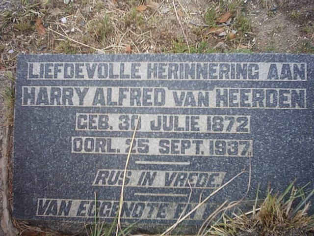 HEERDEN Harry Alfred, van 1872-1937