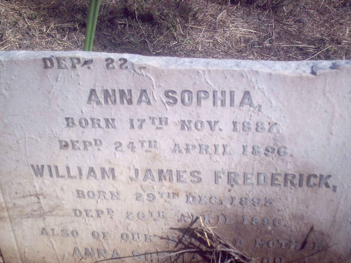 ? Anna Sophia :: ? Anna Sophia 1887-1896 :: ? William James Frederick 1895-1896