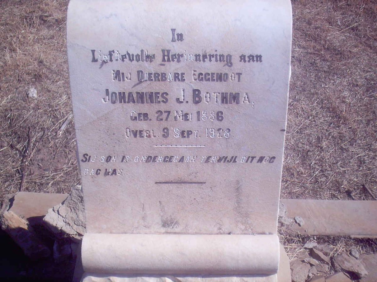 BOTHMA Johannes J. 1886-1928