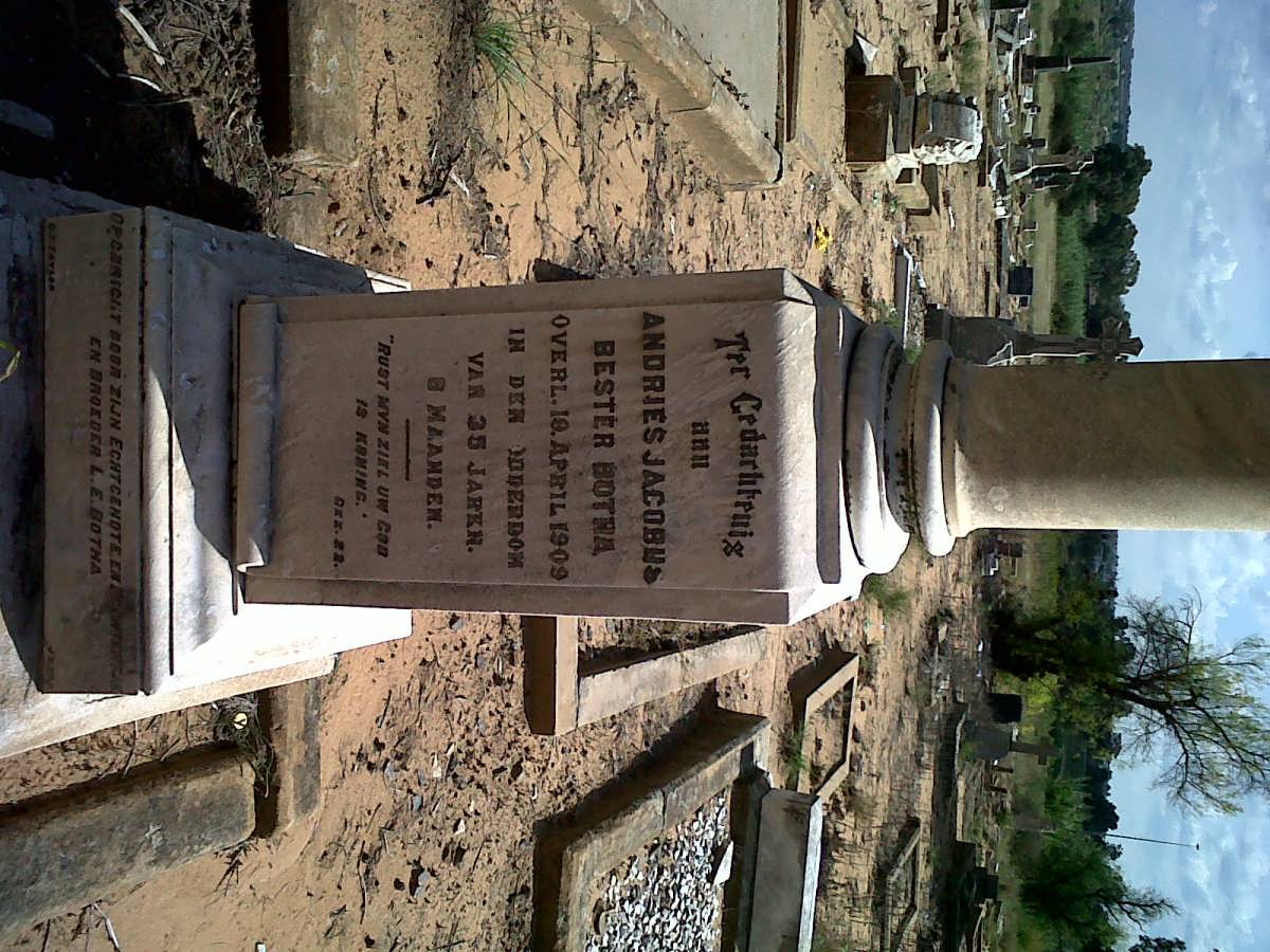 BOTHA Andries Jacobus Bester -1909