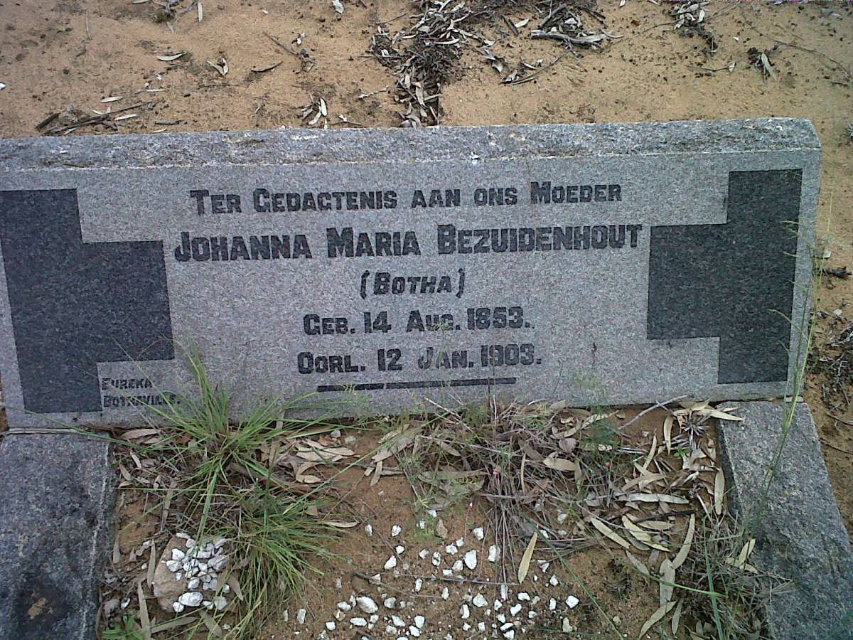 BEZUIDENHOUT Johanna Maria nee BOTHA 1853-1903