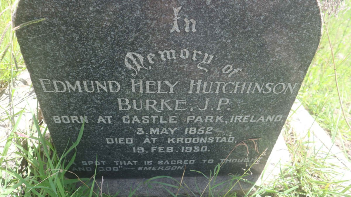 BURKE Edmund Hely Hutchinson 1852-1930
