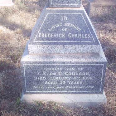 COULSON Frederick Charles -1896