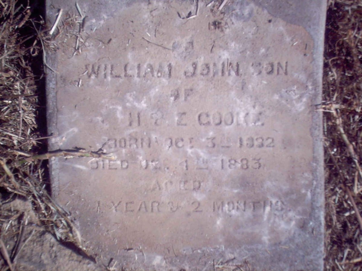COOKE William John 1882-1883