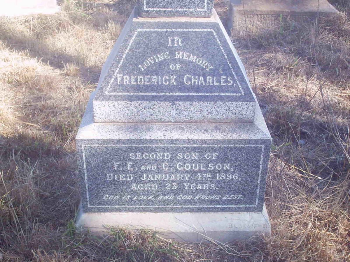 COULSON Frederick Charles -1896