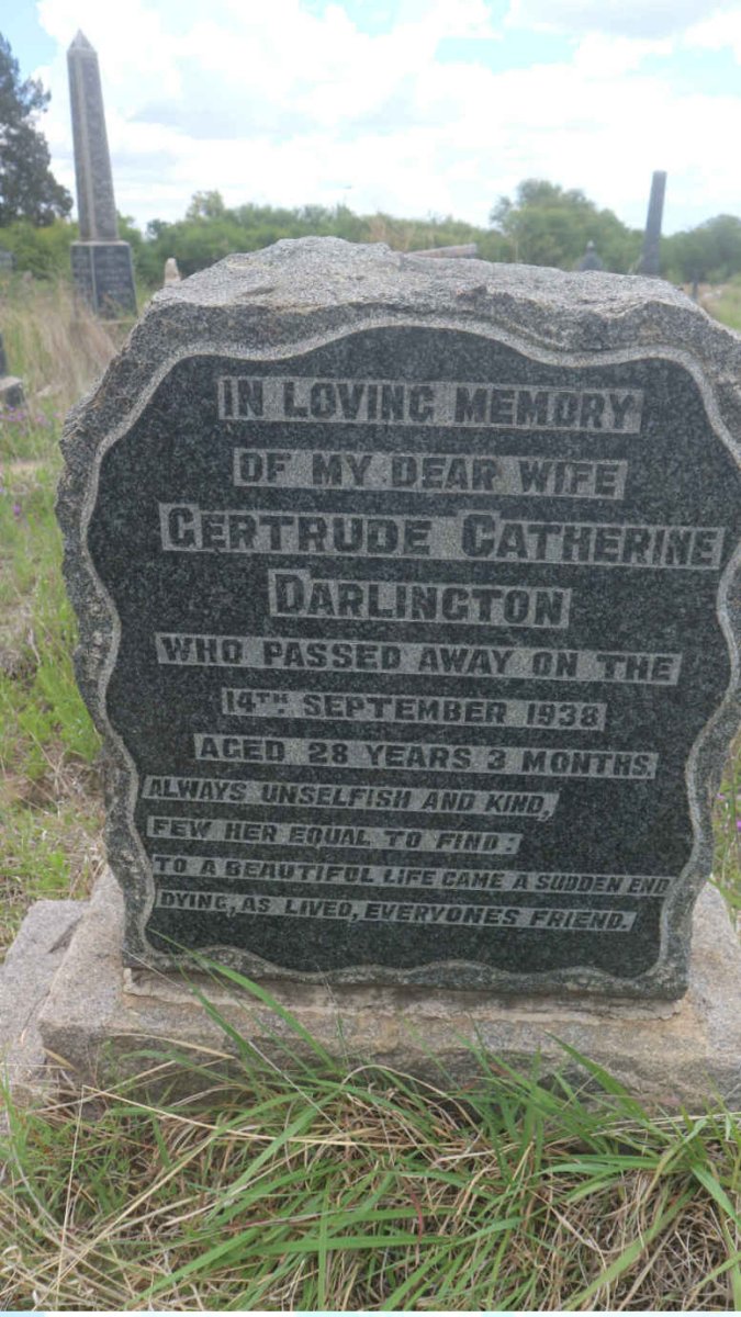 DARLINGTON Gertrude Catherine -1938