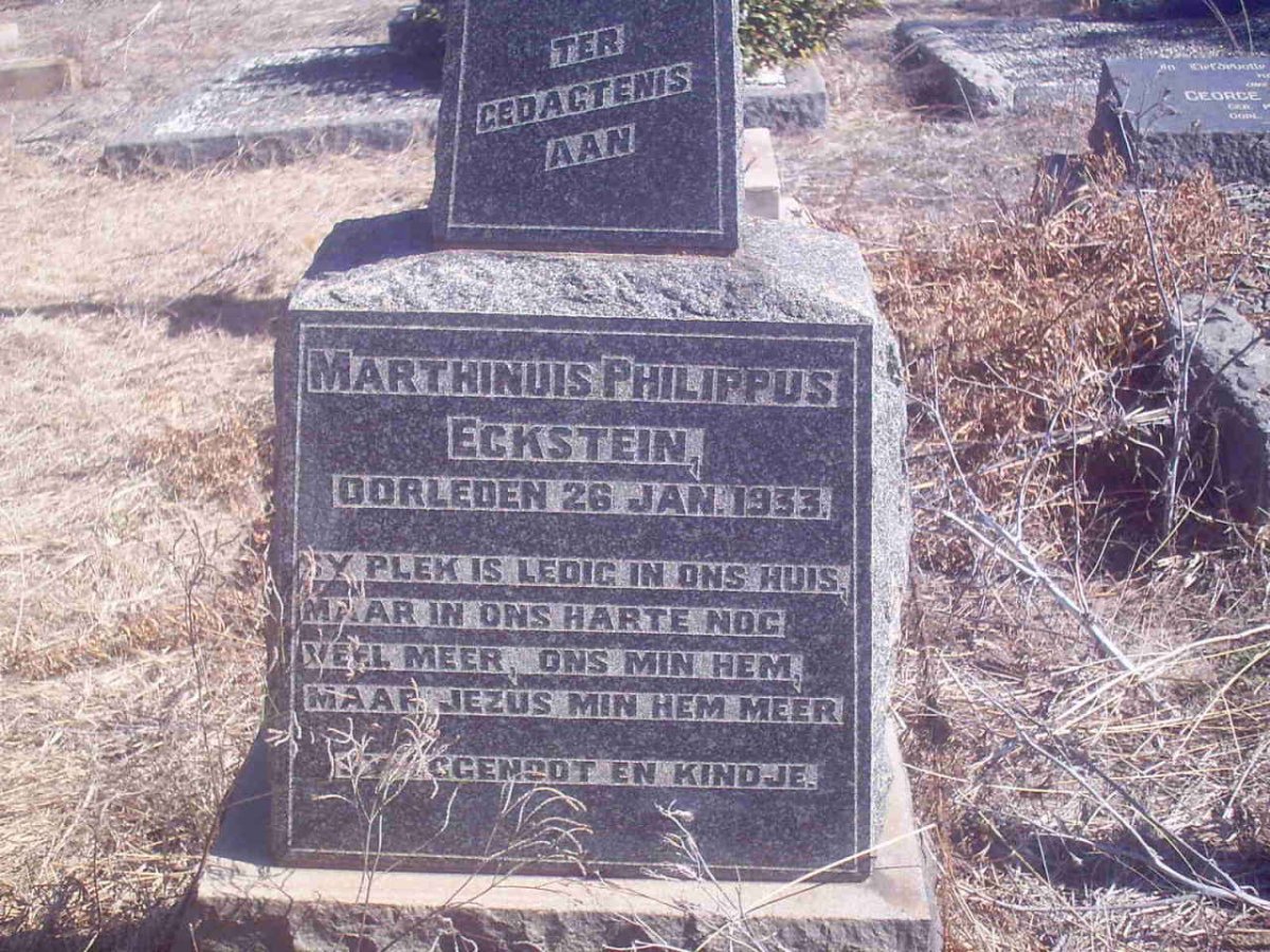 ECKSTEIN Marthinus Philippus -1933