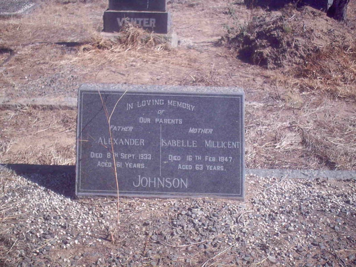 JOHNSON Alexander -1933 &amp; Isabelle Millicent -1947