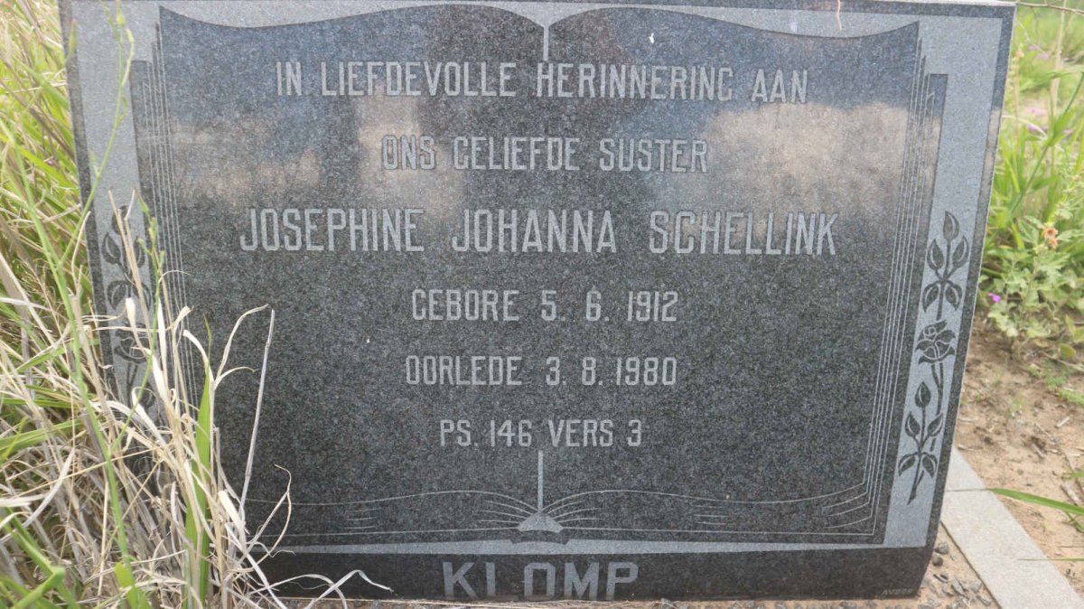 KLOMP Josephine Johanna Schellink 1912-1980