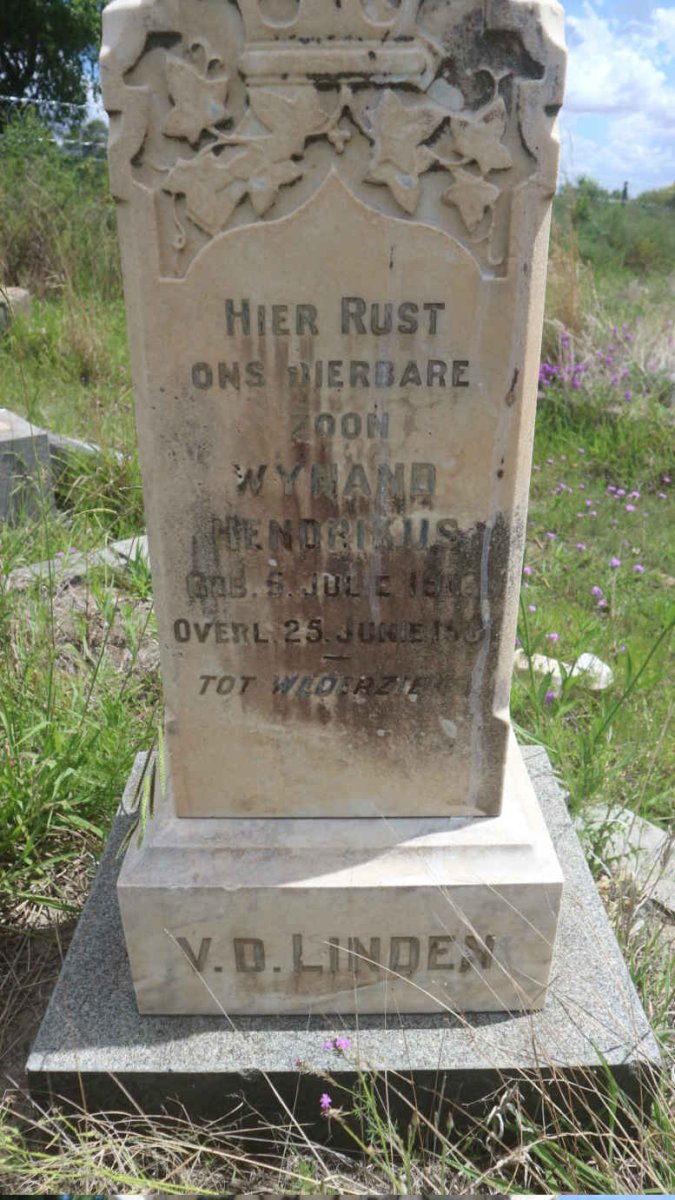 LINDEN Wynand Hendrikus, v.d. 1916-1931