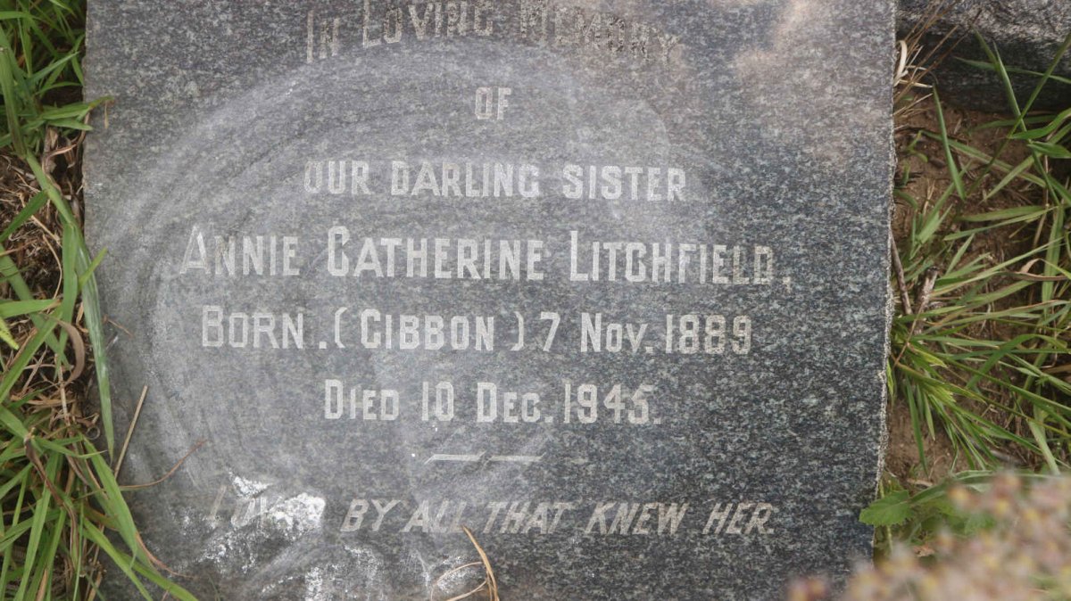 LITCHFIELD Annie Catherine nee GIBBON 1889-1945