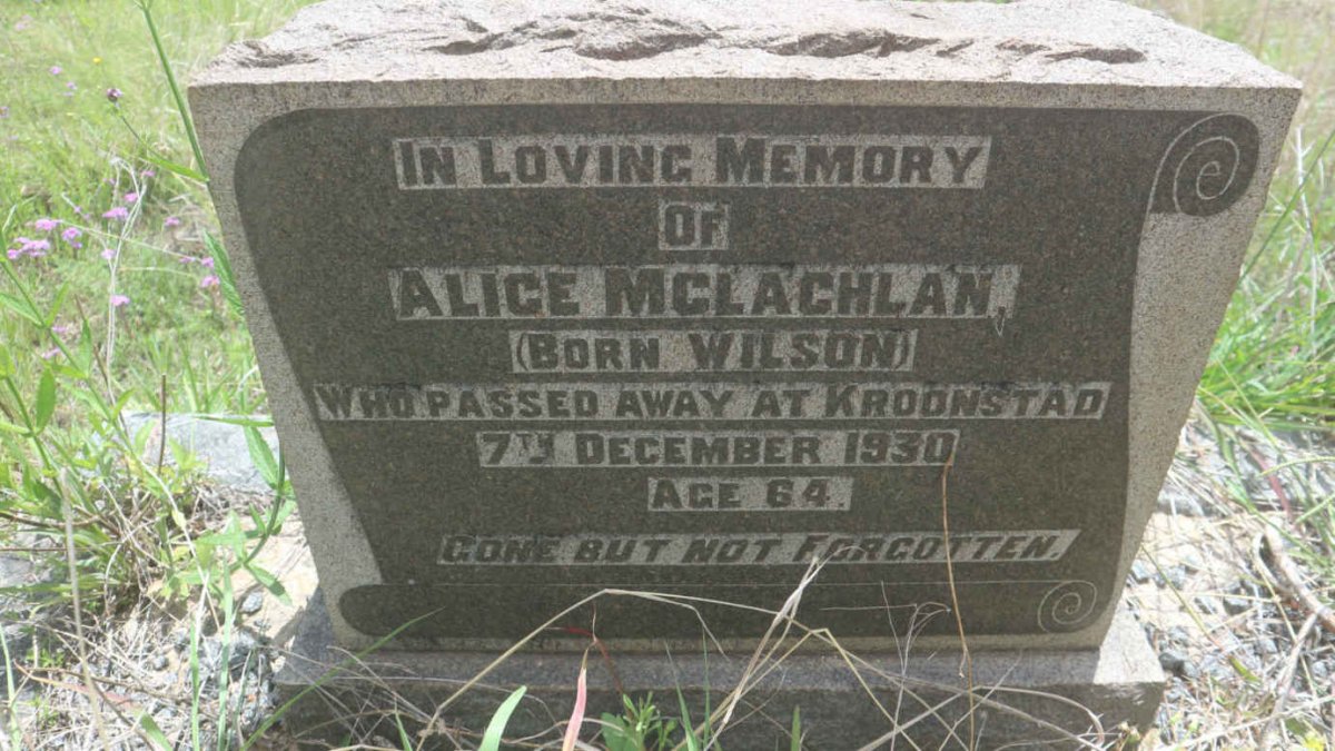 MCLACHLAN Alice nee WILSON -1930
